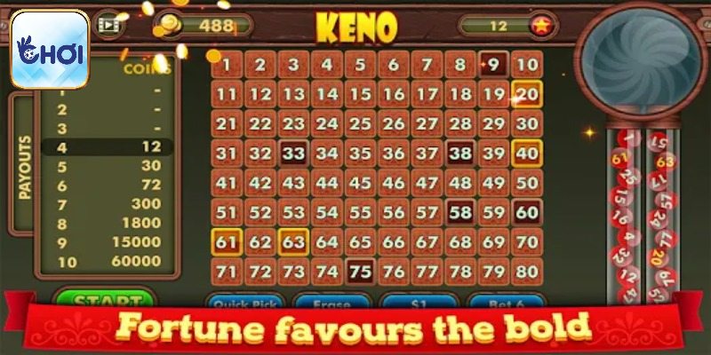 Cách chơi Keno online chính xác