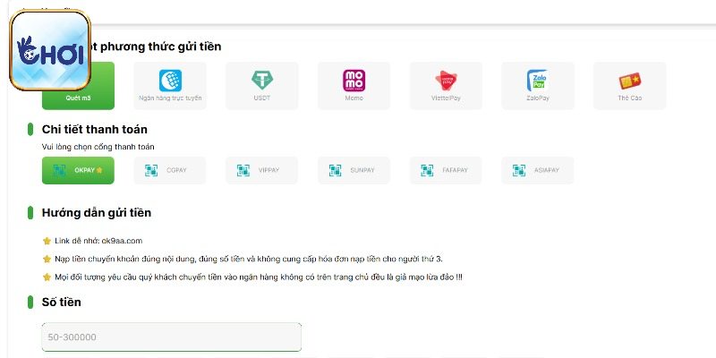 Lợi ích khi dùng phương thức thanh toán tại OKCHOI